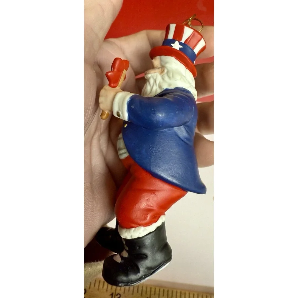 Danbury Mint Santas Around the World‎ Christmas Ornament USA Uncle Sam Santa